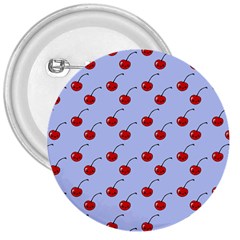 Kawaii Cherries Blue Pattern 3  Buttons by snowwhitegirl