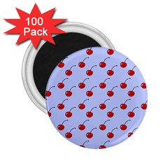 Kawaii Cherries Blue Pattern 2 25  Magnets (100 Pack)  by snowwhitegirl