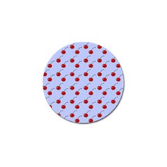 Kawaii Cherries Blue Pattern Golf Ball Marker (4 Pack) by snowwhitegirl