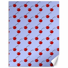 Kawaii Cherries Blue Pattern Canvas 18  X 24  by snowwhitegirl