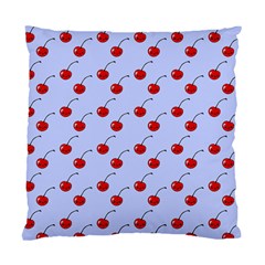 Kawaii Cherries Blue Pattern Standard Cushion Case (two Sides) by snowwhitegirl