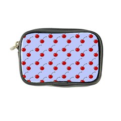 Kawaii Cherries Blue Pattern Coin Purse by snowwhitegirl