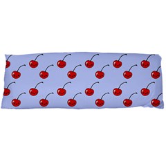 Kawaii Cherries Blue Pattern Body Pillow Case (dakimakura) by snowwhitegirl