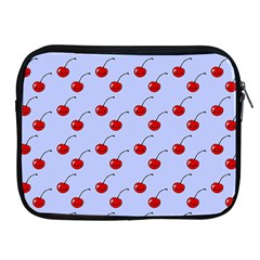 Kawaii Cherries Blue Pattern Apple Ipad 2/3/4 Zipper Cases by snowwhitegirl