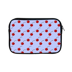 Kawaii Cherries Blue Pattern Apple Ipad Mini Zipper Cases by snowwhitegirl