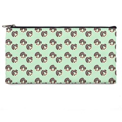 Kawaii Dougnut Green Pattern Pencil Cases by snowwhitegirl