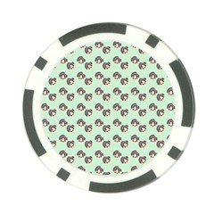 Kawaii Dougnut Green Pattern Poker Chip Card Guard (10 Pack) by snowwhitegirl