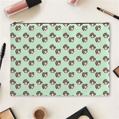 Kawaii Dougnut Green Pattern Cosmetic Bag (xl) by snowwhitegirl