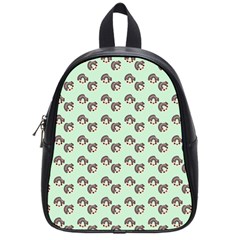 Kawaii Dougnut Green Pattern School Bag (small) by snowwhitegirl