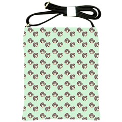 Kawaii Dougnut Green Pattern Shoulder Sling Bag by snowwhitegirl