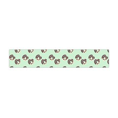 Kawaii Dougnut Green Pattern Flano Scarf (mini) by snowwhitegirl