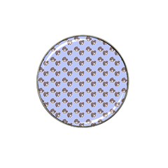 Kawaii Dougnut Blue Pattern Hat Clip Ball Marker by snowwhitegirl