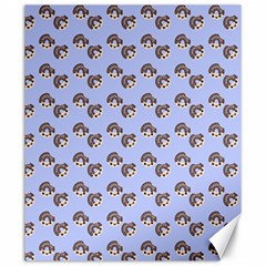 Kawaii Dougnut Blue Pattern Canvas 20  X 24  by snowwhitegirl