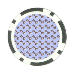 Kawaii Dougnut Blue Pattern Poker Chip Card Guard (10 Pack) by snowwhitegirl