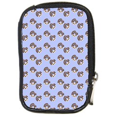 Kawaii Dougnut Blue Pattern Compact Camera Leather Case by snowwhitegirl