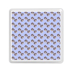 Kawaii Dougnut Blue Pattern Memory Card Reader (square)