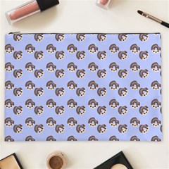 Kawaii Dougnut Blue Pattern Cosmetic Bag (xxl) by snowwhitegirl