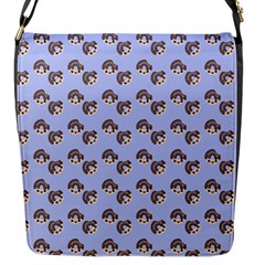 Kawaii Dougnut Blue Pattern Flap Closure Messenger Bag (s) by snowwhitegirl