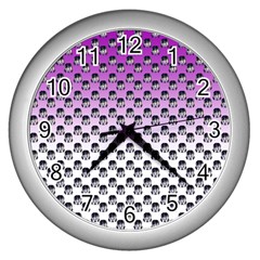 Forest Girl Gradient Purple Wall Clock (silver) by snowwhitegirl