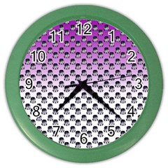 Forest Girl Gradient Purple Color Wall Clock by snowwhitegirl