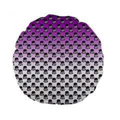 Forest Girl Gradient Purple Standard 15  Premium Round Cushions by snowwhitegirl