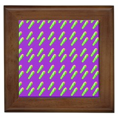 Ice Freeze Purple Pattern Framed Tiles by snowwhitegirl