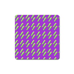 Ice Freeze Purple Pattern Square Magnet by snowwhitegirl