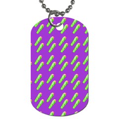 Ice Freeze Purple Pattern Dog Tag (two Sides) by snowwhitegirl