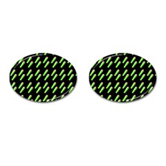 Ice Freeze Black Pattern Cufflinks (oval) by snowwhitegirl