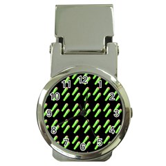 Ice Freeze Black Pattern Money Clip Watches by snowwhitegirl