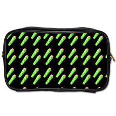 Ice Freeze Black Pattern Toiletries Bag (one Side) by snowwhitegirl