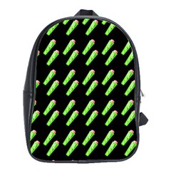 Ice Freeze Black Pattern School Bag (xl) by snowwhitegirl