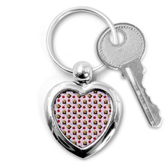 Doll And Cherries Pattern Key Chain (heart) by snowwhitegirl