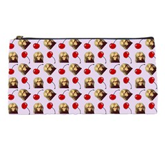 Doll And Cherries Pattern Pencil Cases