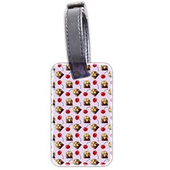 Doll And Cherries Pattern Luggage Tag (two Sides) by snowwhitegirl