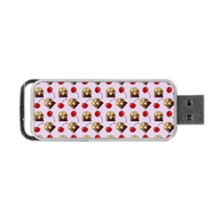 Doll And Cherries Pattern Portable Usb Flash (one Side) by snowwhitegirl