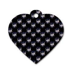 Forest Girl Gradient Black Dog Tag Heart (one Side) by snowwhitegirl