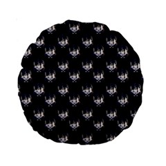 Forest Girl Gradient Black Standard 15  Premium Round Cushions by snowwhitegirl