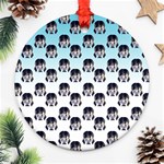 Forest Girl Gradient Blue Ornament (Round) Front