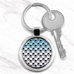 Forest Girl Gradient Blue Key Chain (Round) Front