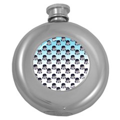 Forest Girl Gradient Blue Round Hip Flask (5 Oz) by snowwhitegirl