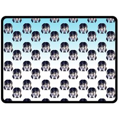 Forest Girl Gradient Blue Fleece Blanket (large)  by snowwhitegirl