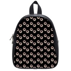 Kawaii Dougnut Black Pattern School Bag (small) by snowwhitegirl