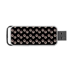 Kawaii Dougnut Black Pattern Portable Usb Flash (one Side) by snowwhitegirl