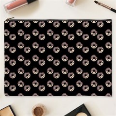 Kawaii Dougnut Black Pattern Cosmetic Bag (xxxl) by snowwhitegirl