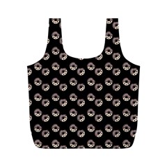 Kawaii Dougnut Black Pattern Full Print Recycle Bag (m) by snowwhitegirl