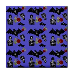 Goth Bat Floral Tile Coasters by snowwhitegirl