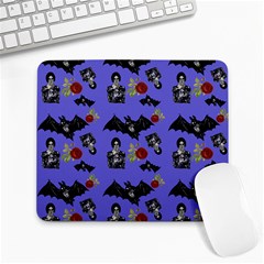 Goth Bat Floral Large Mousepads by snowwhitegirl