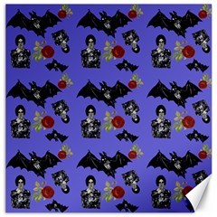 Goth Bat Floral Canvas 20  X 20  by snowwhitegirl