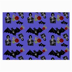 Goth Bat Floral Large Glasses Cloth (2 Sides) by snowwhitegirl